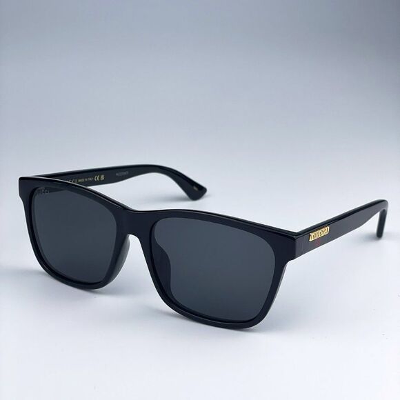 NEW GUCCI GG0746SA 001 Black Gray Anti-Reflective Square Unisex Sunglasses - Picture 10 of 15